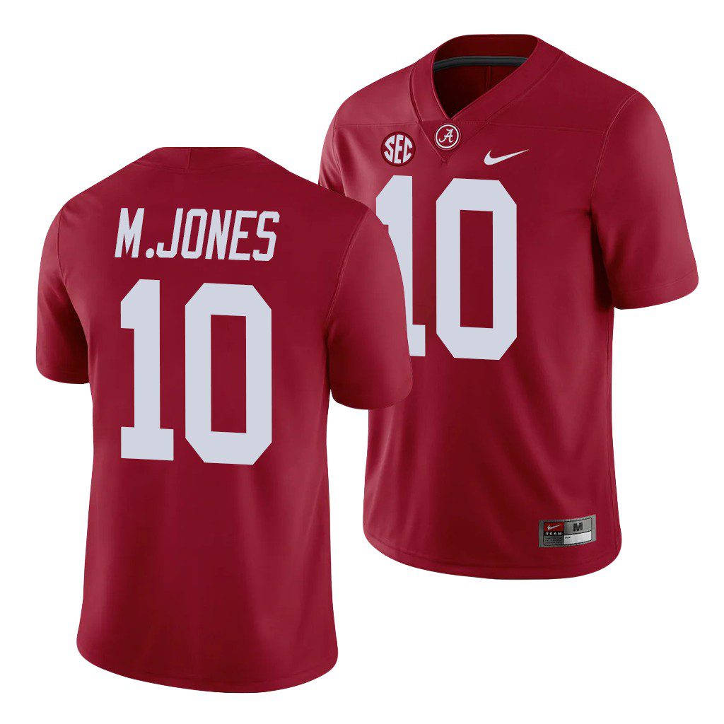 Men's Alabama Crimson Tide Mac Jones #10 Crimson Game NCAA College Football Jersey